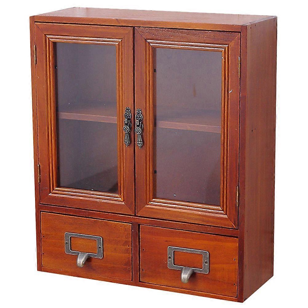 ヴィンテージカウンタートップ木製収納キャビネットテーブル収納キャビネットフードパントリーキャビネット