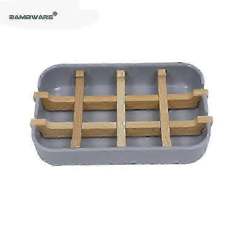 Durable Grey Bamboo Soap Rack 2025