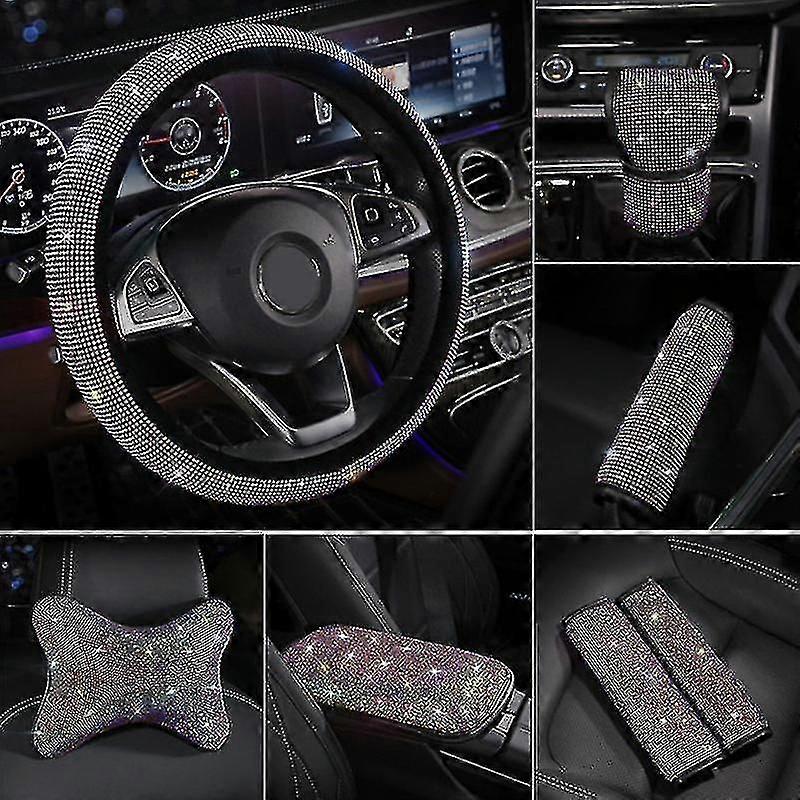 Universal Strass Diamond Autozubehör Lenkradabdeckung Auto Dekor Set