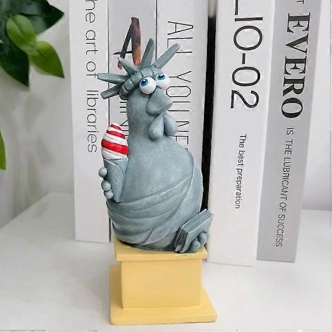 Creative resin crafts funny expression chicken ins style ornaments