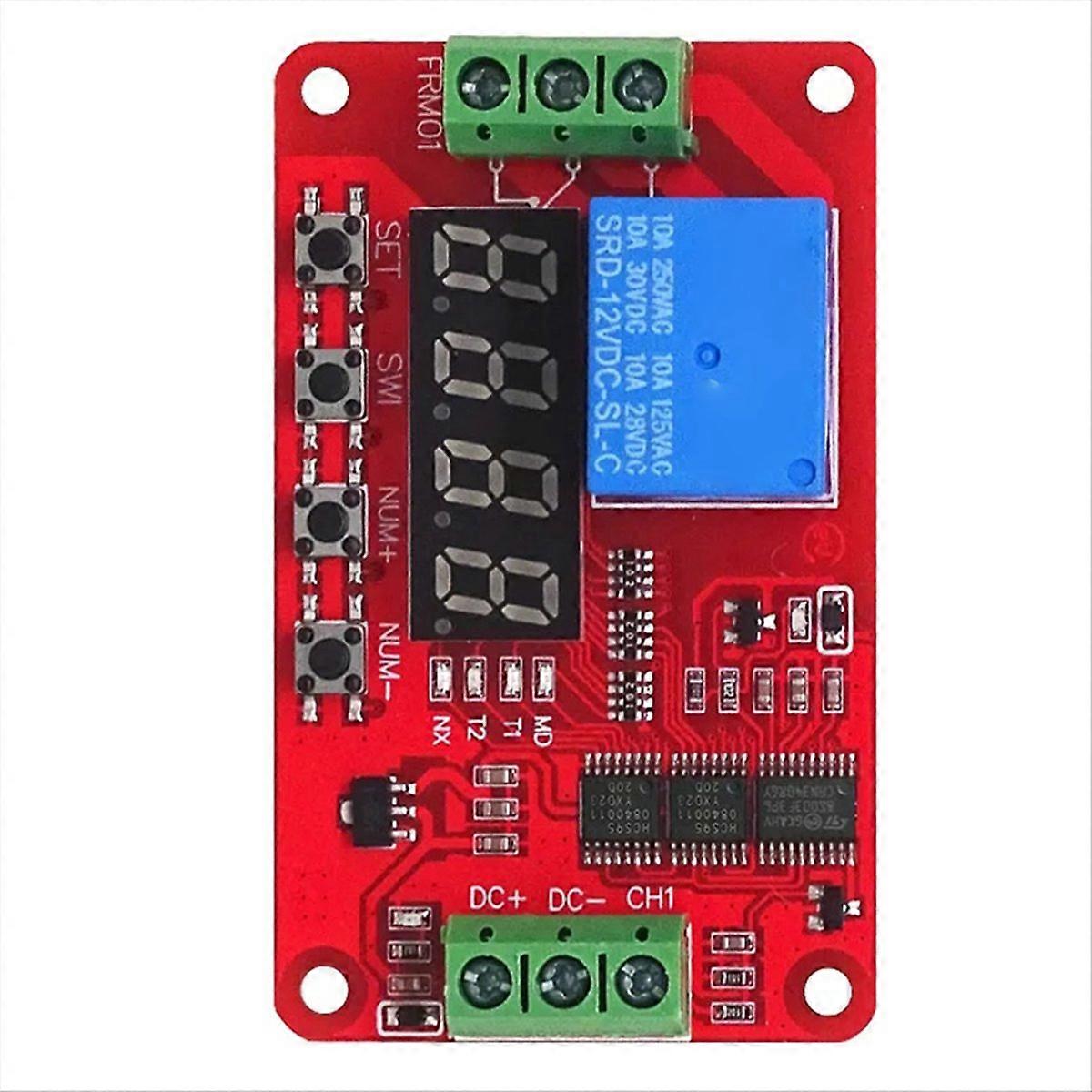 DC 12V 1 Channel Relay Module FRM01 Multifunction Relay Loop Delay Timer Switch Self-Locking Timing Board