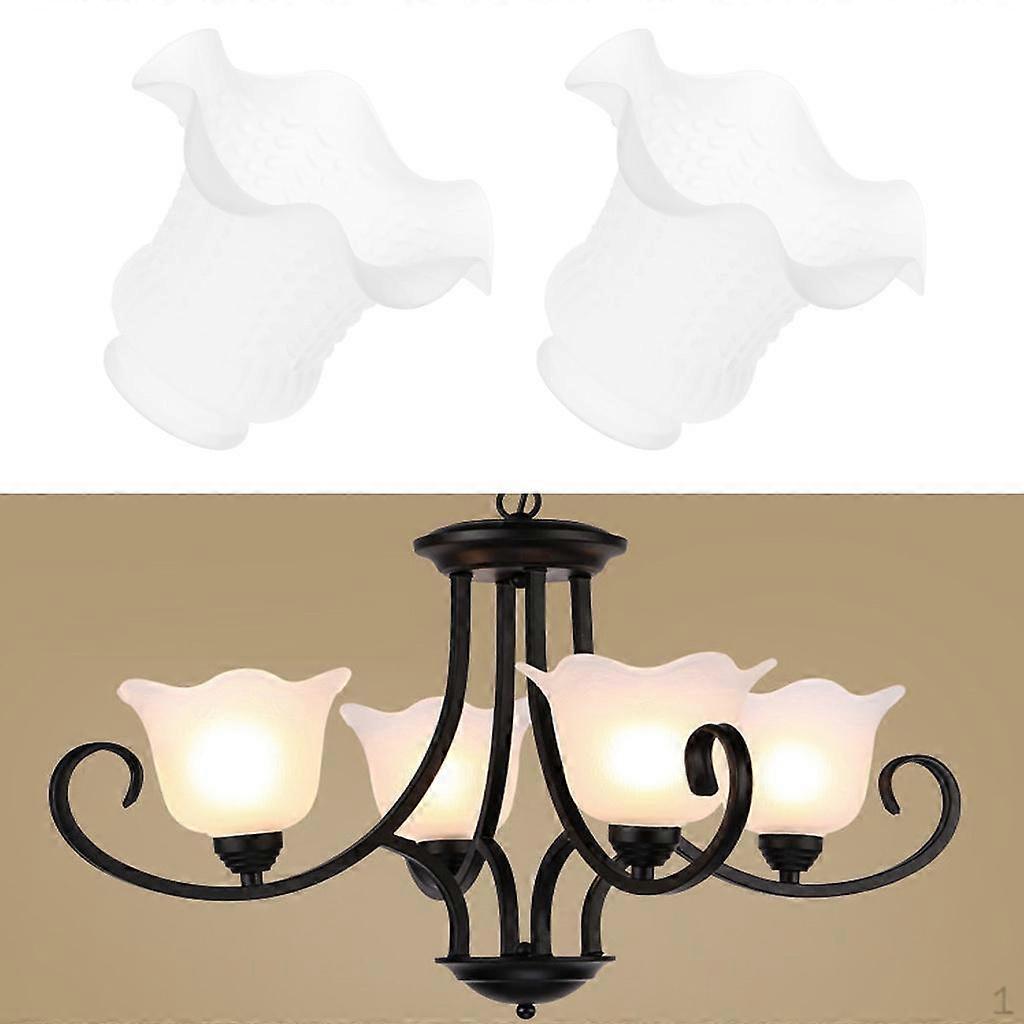 2pc Replacement fan Chandelier Frosted Shade