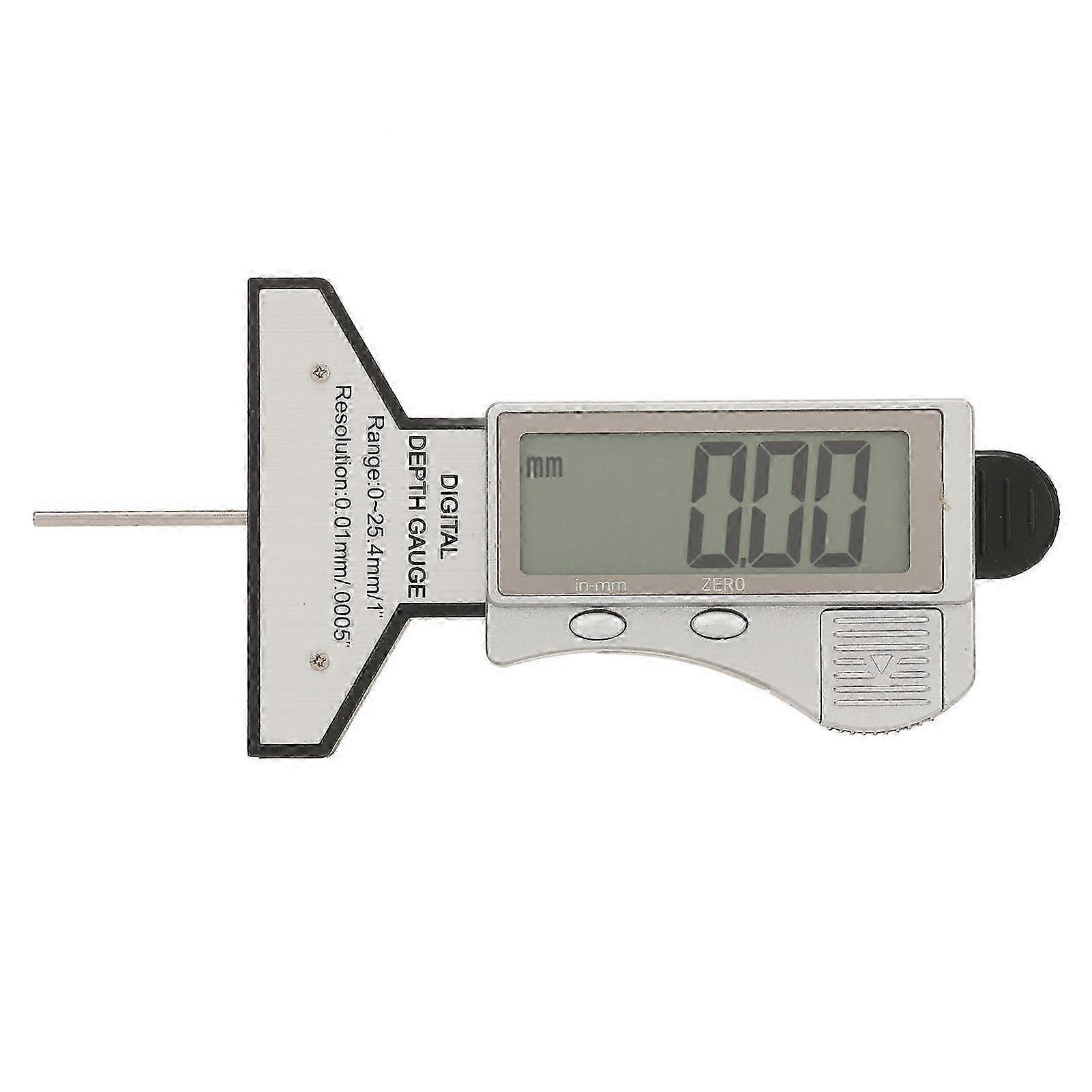 Digital Tire Depth Gauge Accurate Zeroable Car Tyre Meter Measurer Tool 025.4mmHwy