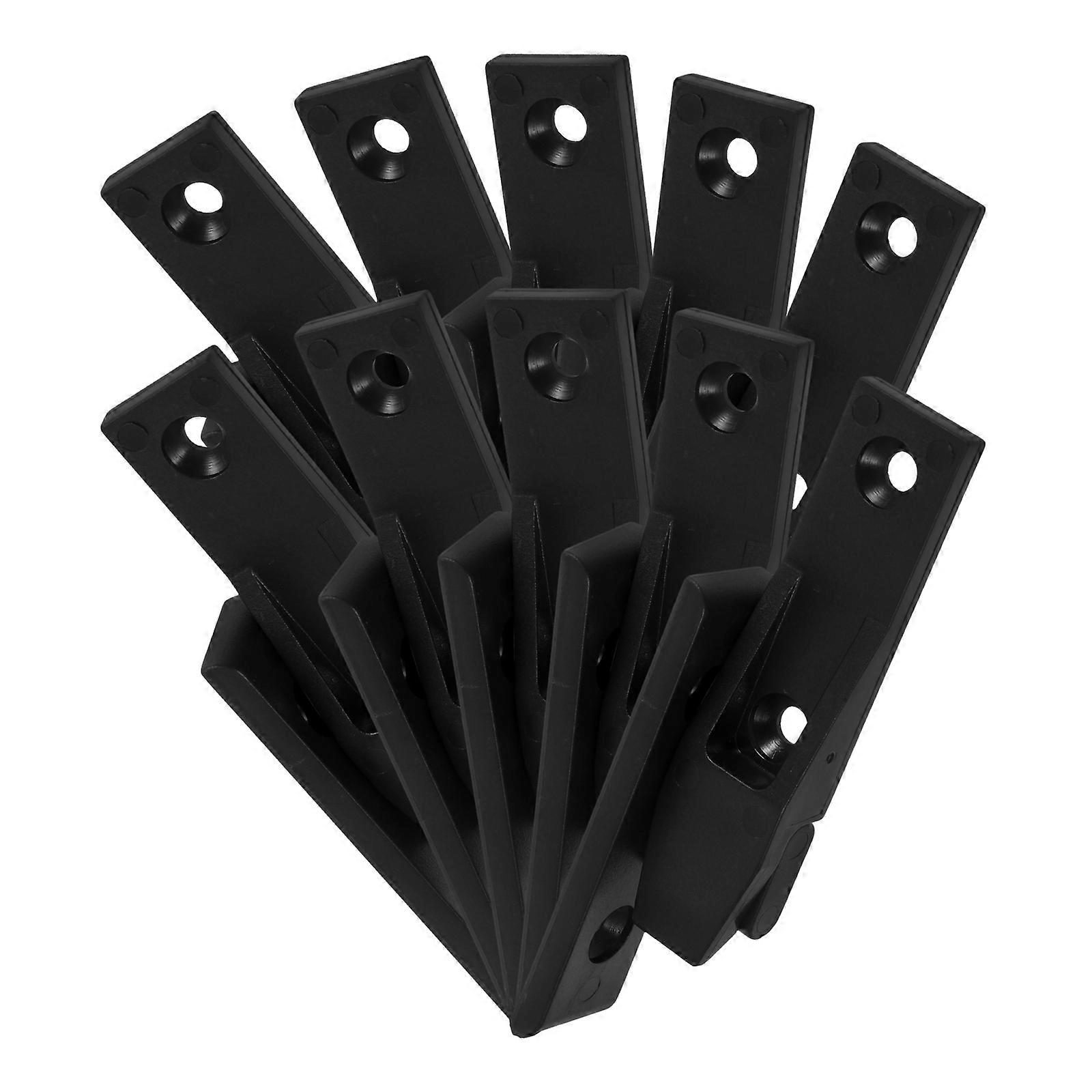 Black Plastic Roman Buckle Joint for Fasteners 10Sets Panel Brackets