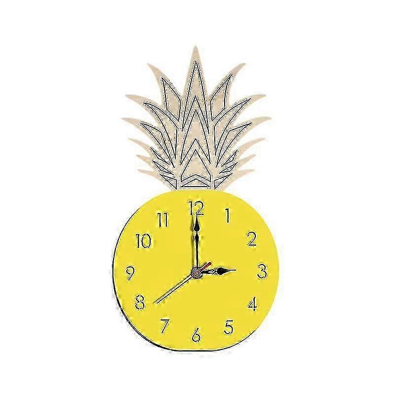 1pcs Quiet Pineapple Shape Wall Clock