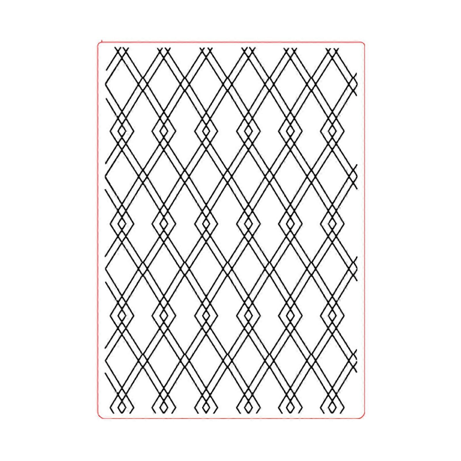 Plastic Embossing Stencil Grid Background Embossing Folder Easy to Use For Handmade Cards Crafts Making Multicolor
