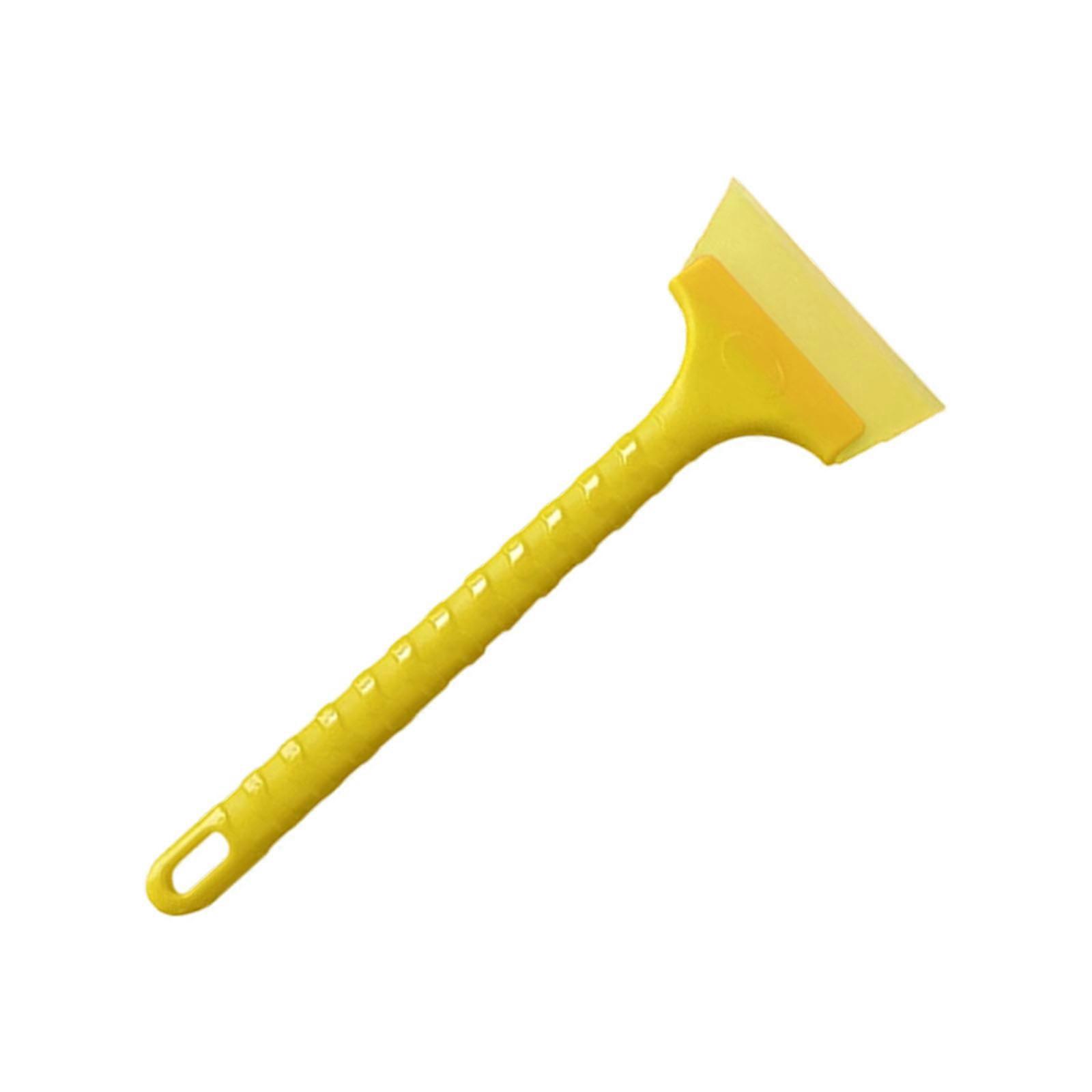 Long Handle Scraper With Nonslip Grip Window Squeegee For Effortless Water Removal From Vehicles  Yellow