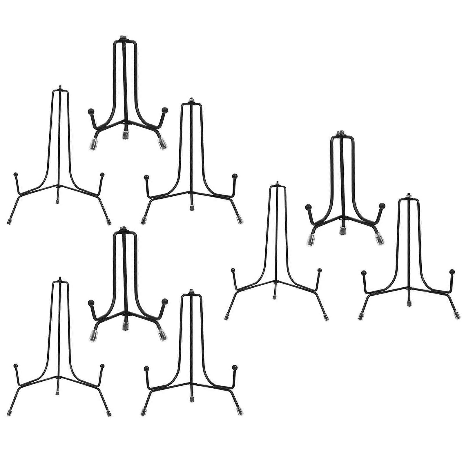 Plate Stand Iron Foldable for 9Pcs Table Easel Plate Display Stand