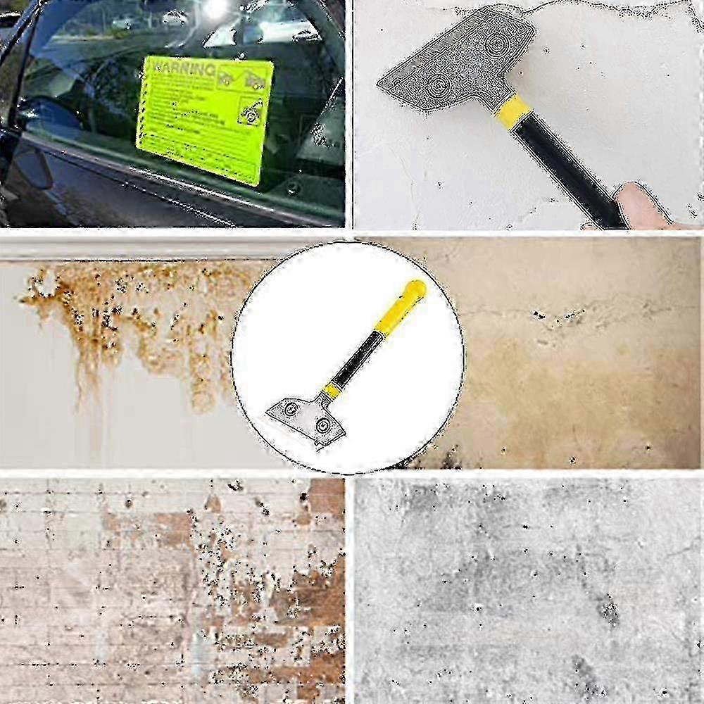 Wallpaper Scraper Floor Scraper Windows Hand Scraper For Removing Adhesive With 10 Blades - 30cm Handle