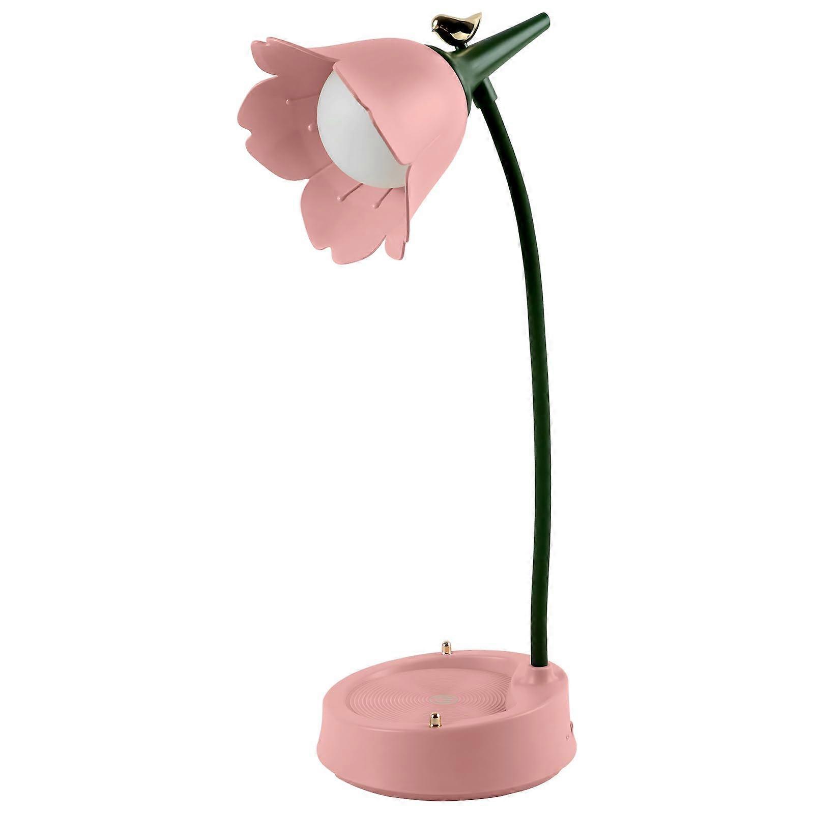 LED Table Lamp with Touch Sensor, Flexible Adjustable Arm, Night Light, Pink Color