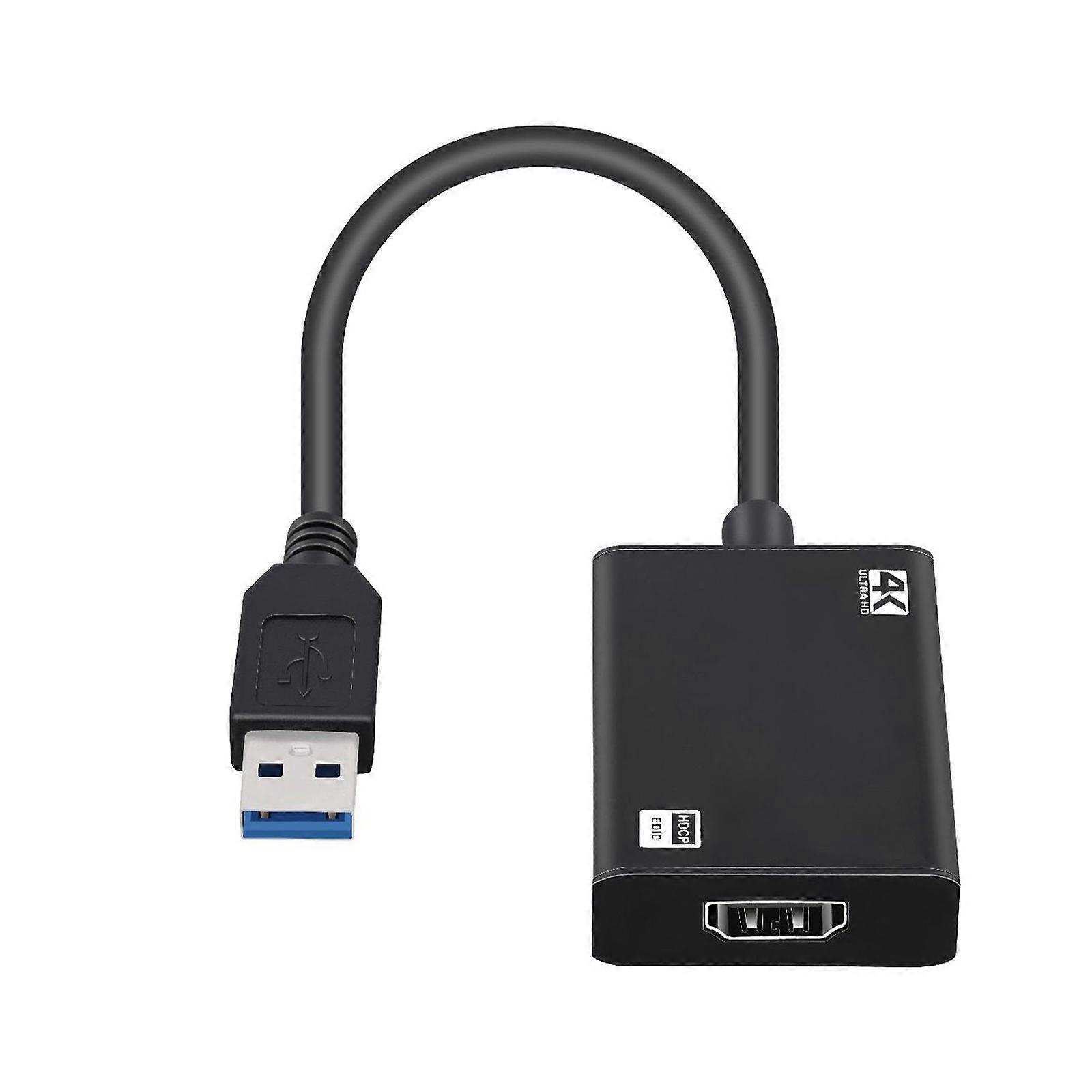 HDMIcompatible to USB 3.0 Converters with Integrated Cable 4K Input And 1080P Output ABS Casing for Multiple Devices Multicolor