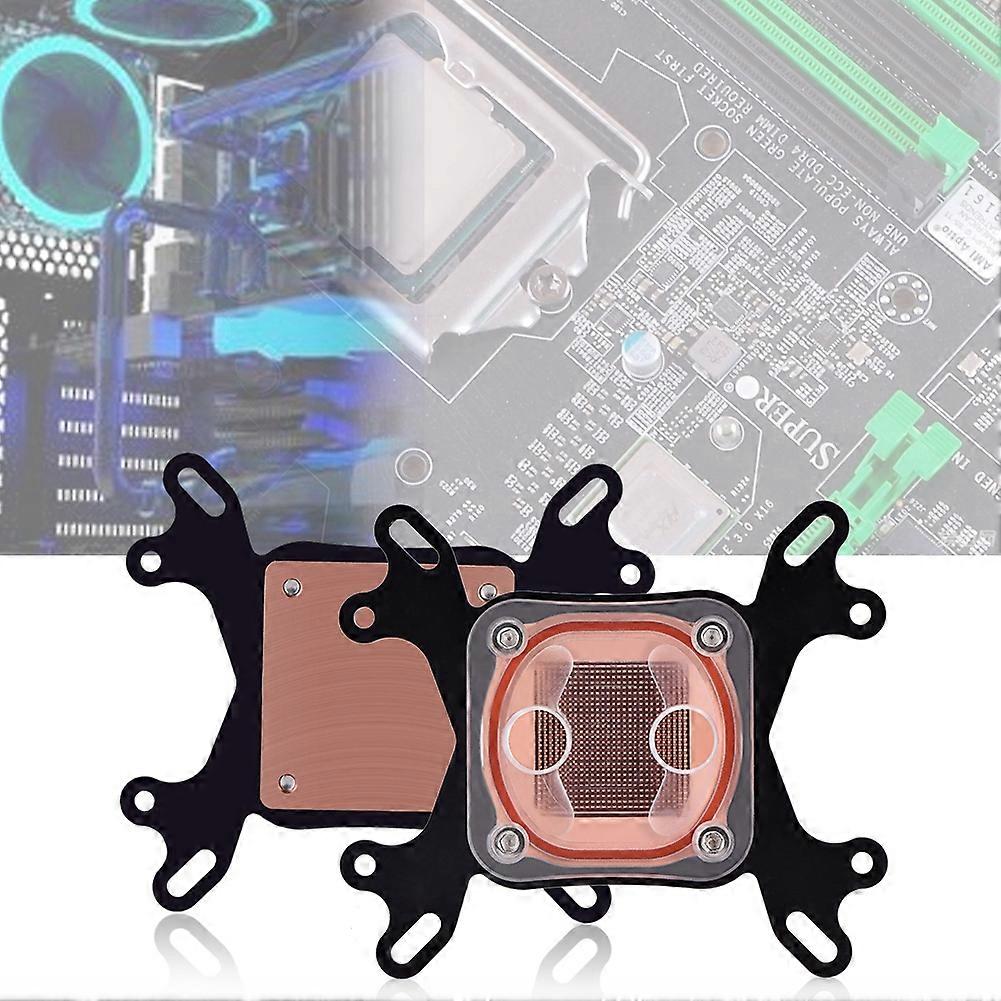 Computer PC CPU Water Cooling Block Waterblock Liquid Cooler 50mm Copper Base for Intel / AMD
