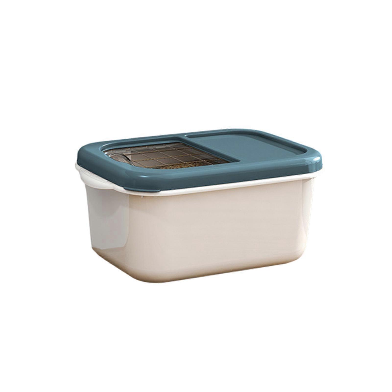 Hesroicy Transparent Rice Bucket - Slide Cover - Push-Pull Switch - Good Sealing - Moisture-proof - Large Capacity Rice Container