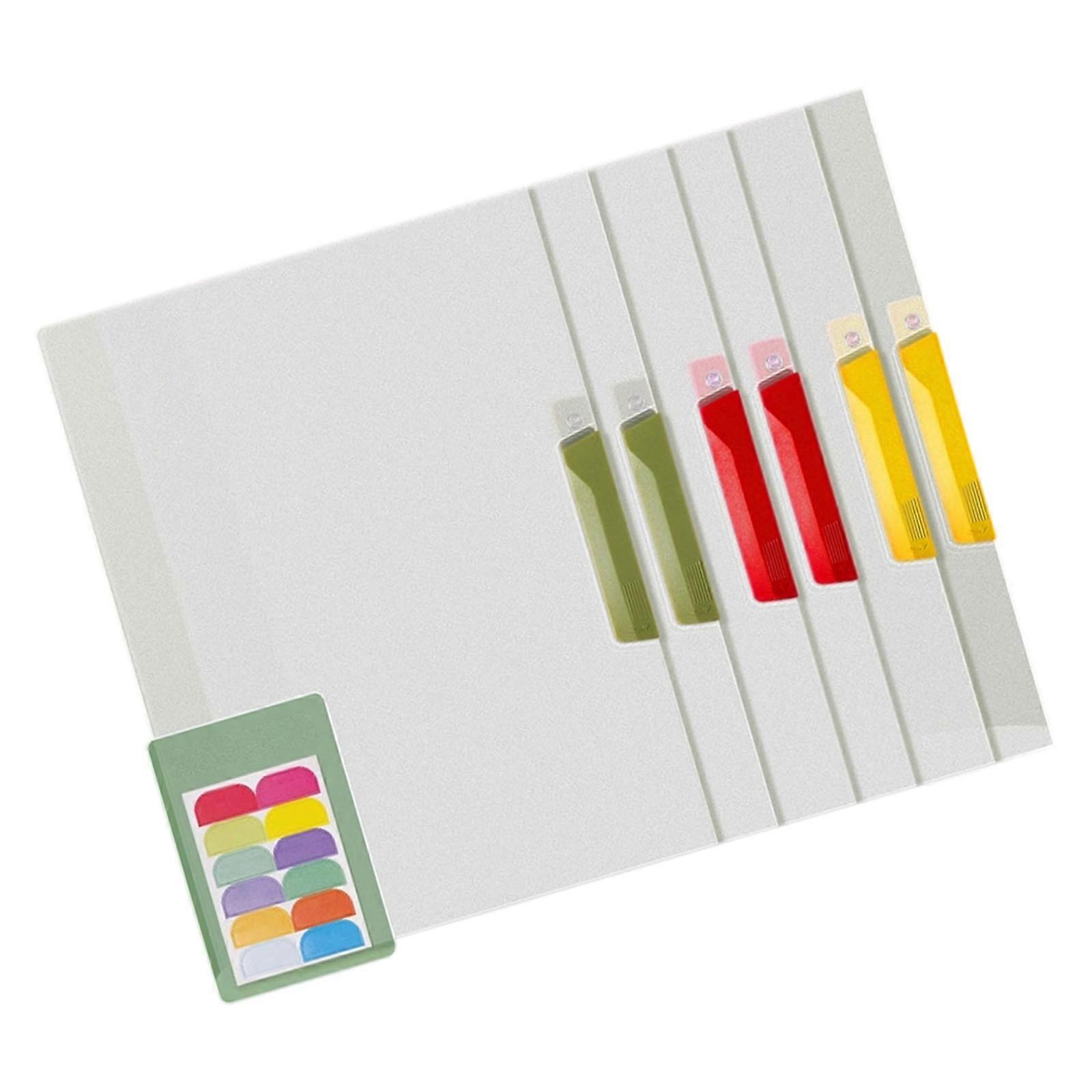 5/6Pcs Letter Size File Sleeve with Rotating Clamp Presentation Organiser Hold 60 Sheets Document Protector 9x12Inch Multicolor