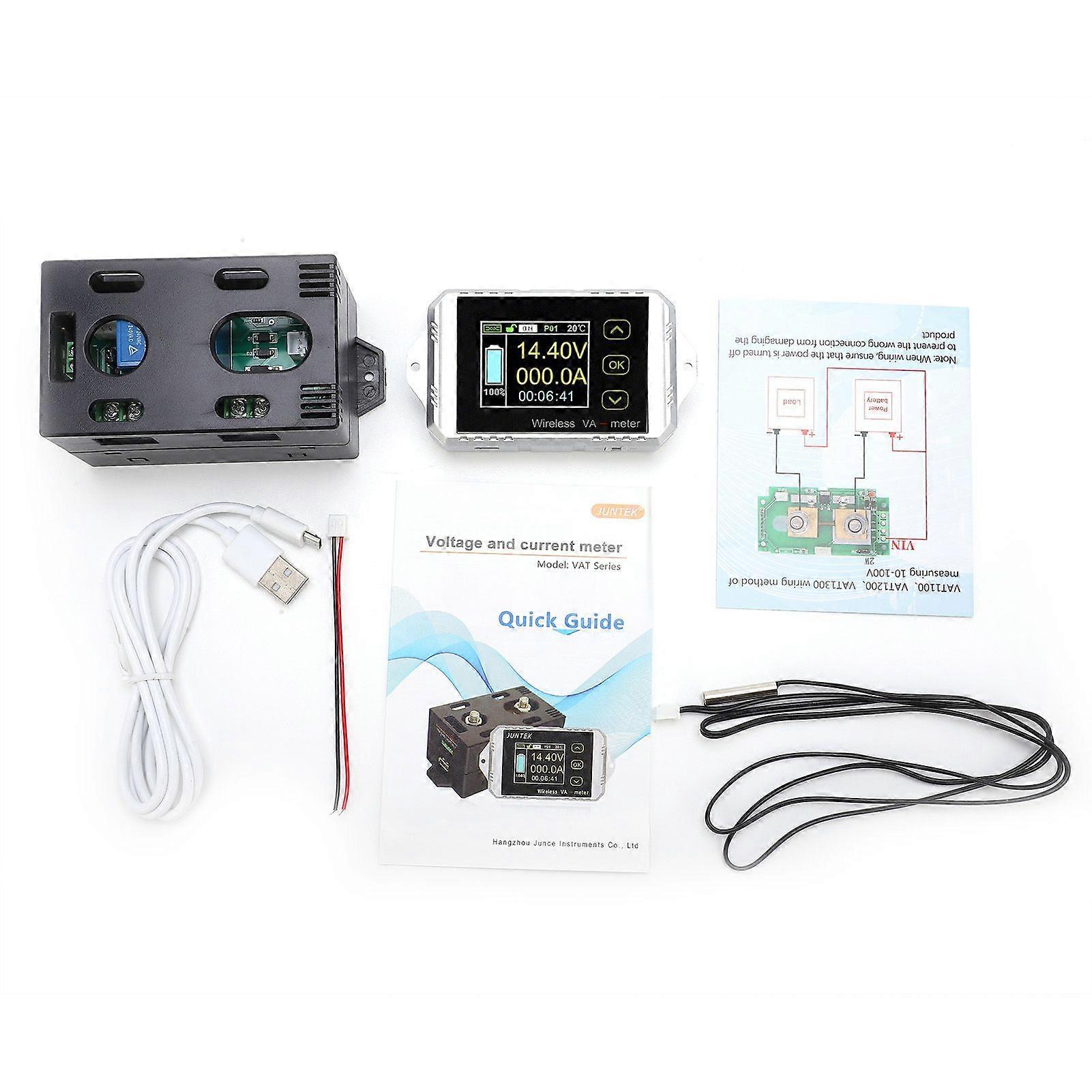 LCD Multifunction Meter Wireless Color Screen DC Voltmeter Ammeter Power Meter Coulomb Counter for Measuring Parameter