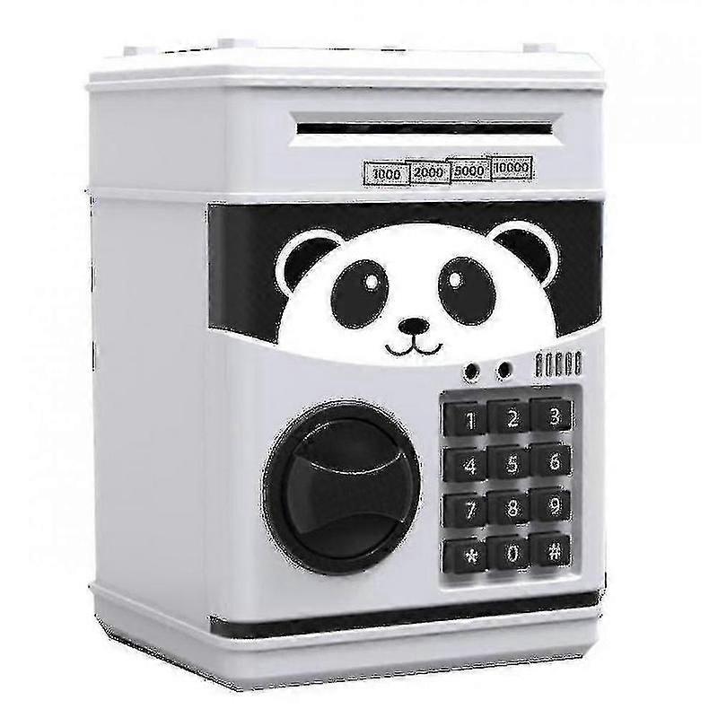 Panda ATM piggy bank toy with automatic password