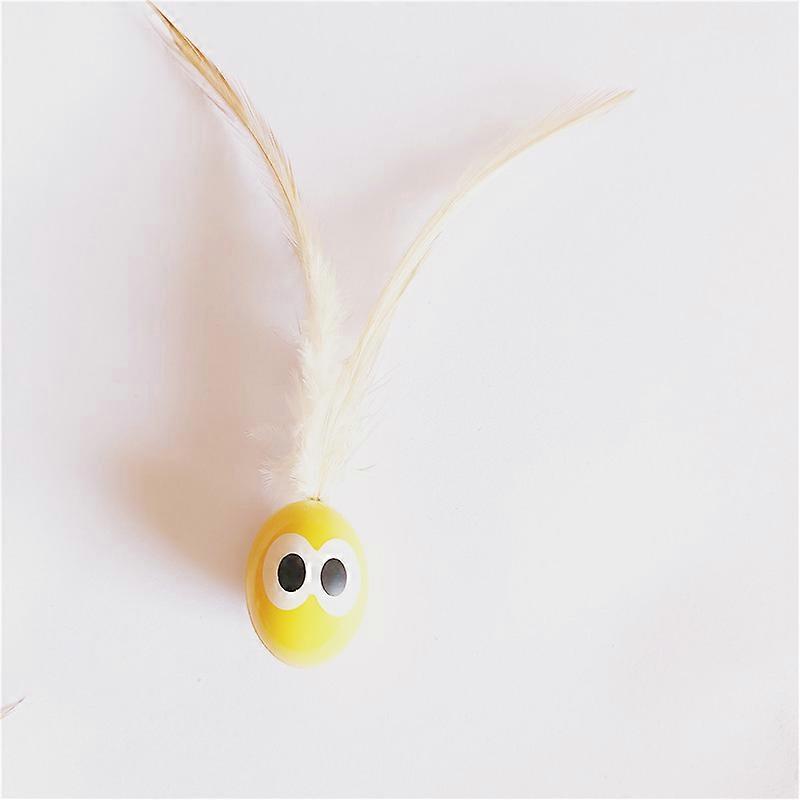Creative Design Cat Toy Balls with Feather Tails - Stimulate Instinctive Play, Enhance Pet - Owner Bond for Cat and Dog Playing