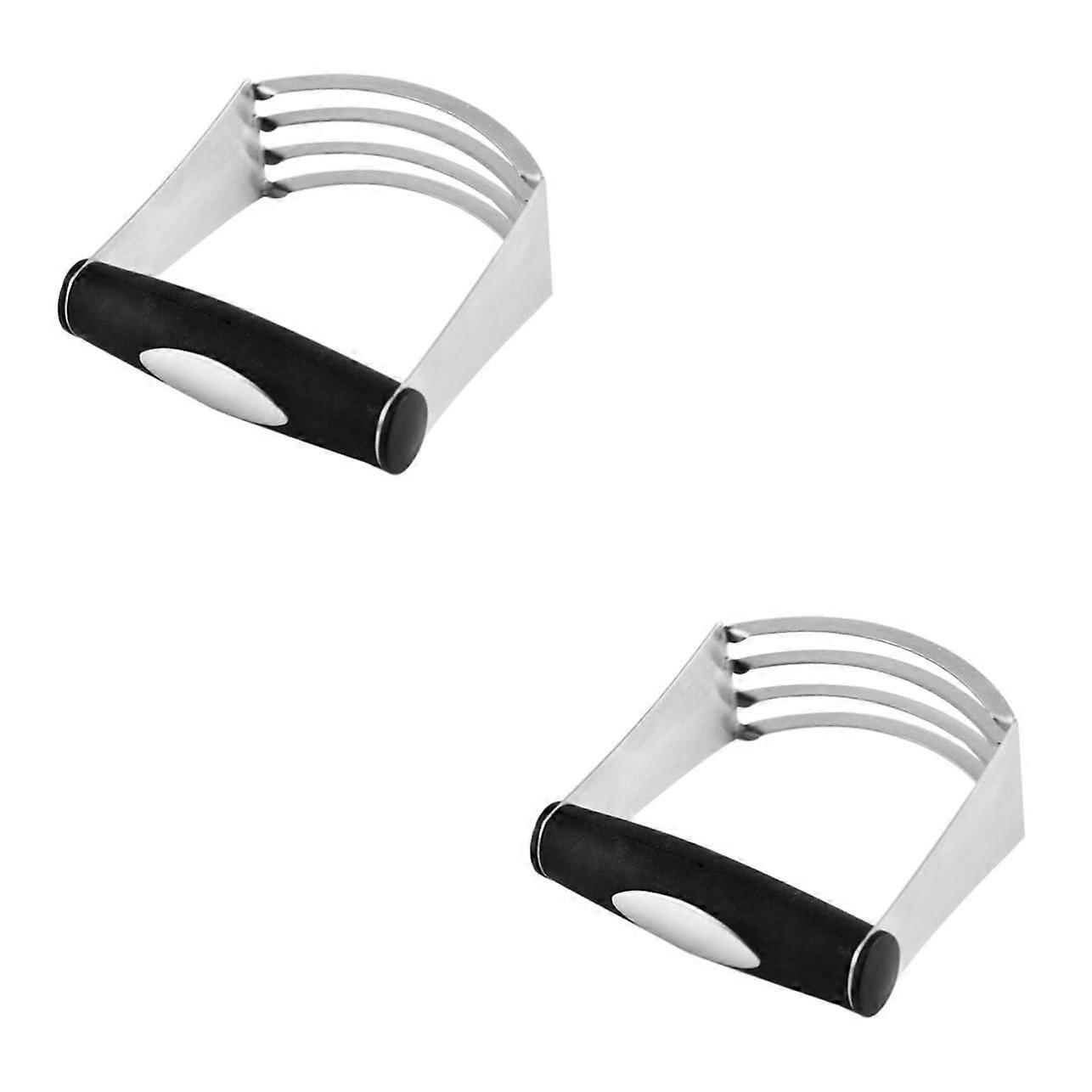 2pcs Stainless Steel Pastry Cutter and Dough Scraper with Ergonomic Grip for Baking and Mixing