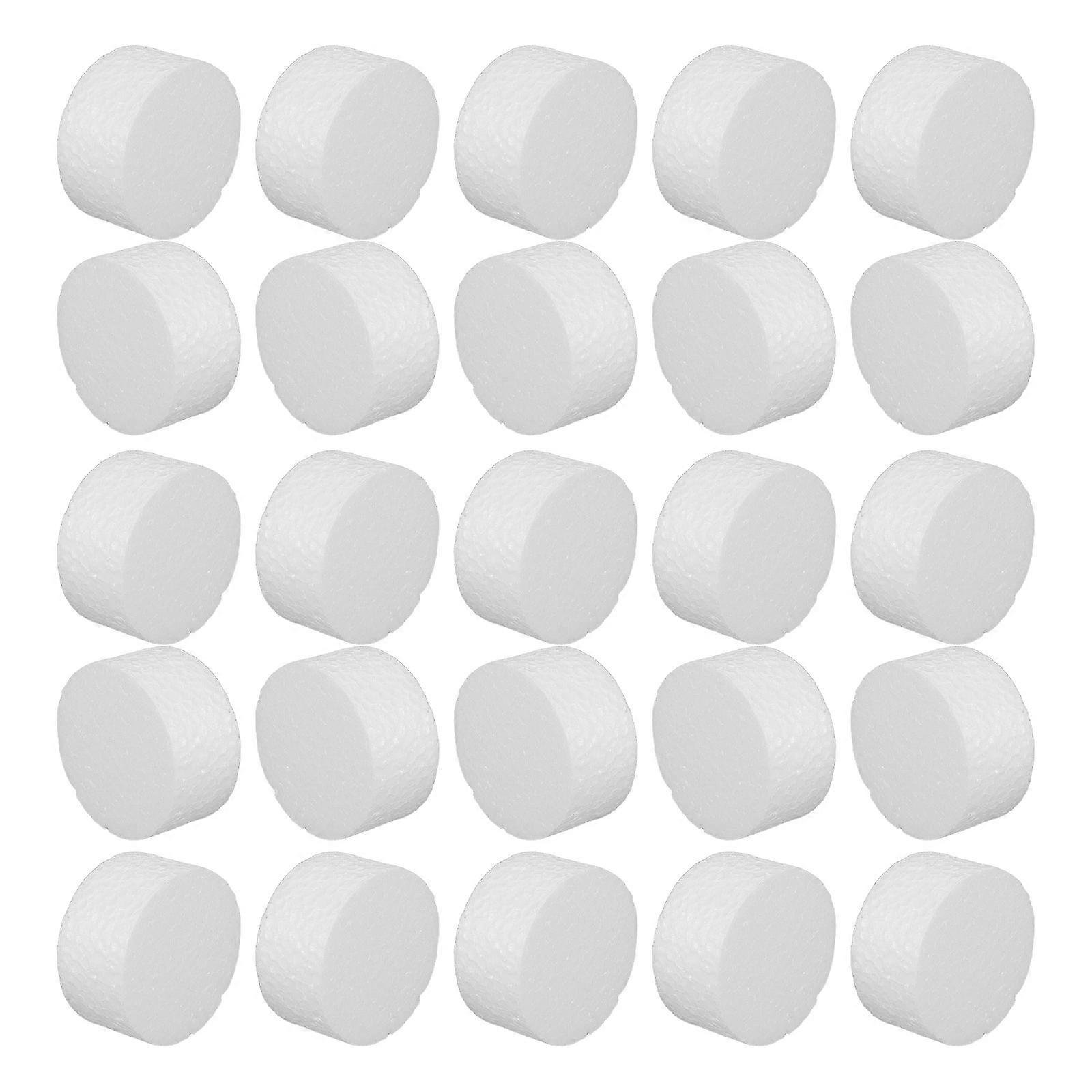 White Foam Cylinder Set for DIY 30Pcs Polystyrene Foam Circles