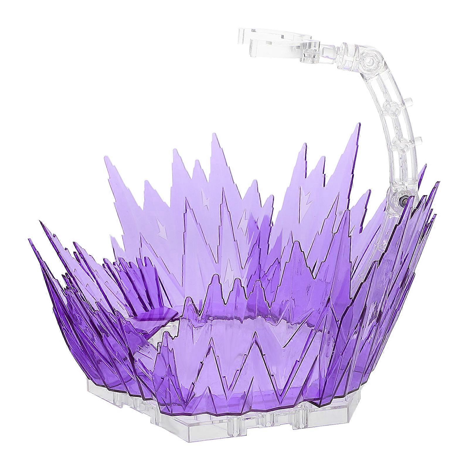 Plastic Action Figure Display Stand with Effect for Models 1Set Purple