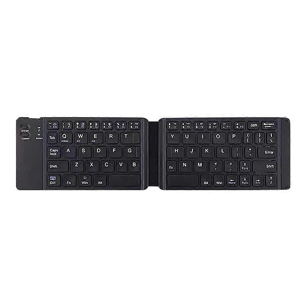 Dual Folding Wireless Bluetooth Keyboard for iPad Cell Phone Tablet Computer Mini Mute Multi-Function Keyboard, B