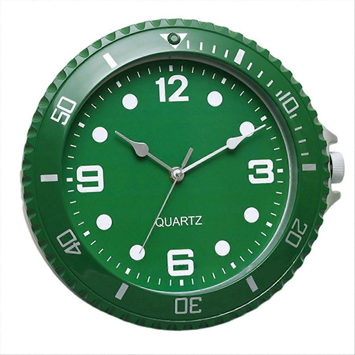 Wall clock modern design silent quartz needle wall clock Green