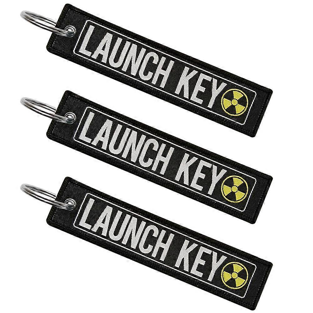 3 Pack EDC Keychain with Key Ring, Durable Polyester, Bright Flag Design for Keys Bags Luggage