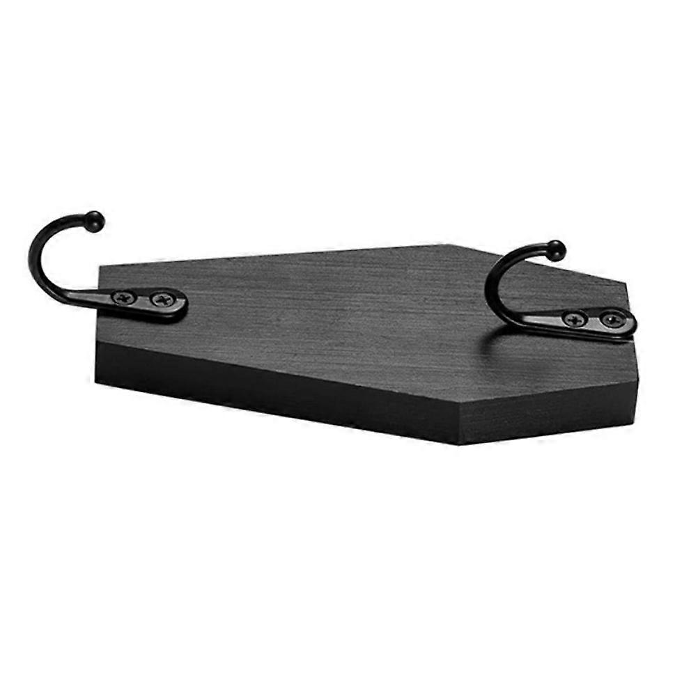Coffin Wall Hook Wooden Key Holder for Fixing Use 4Pcs Set