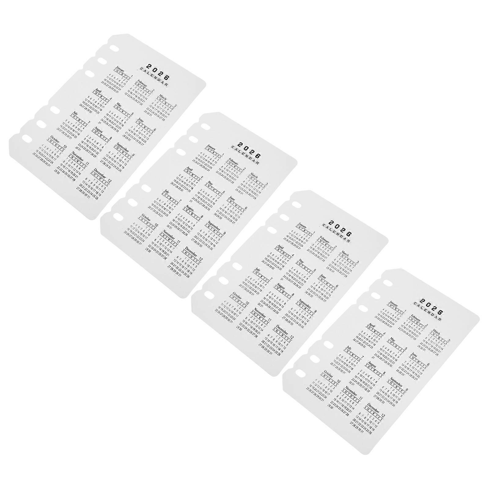 Frosted Plastic Binder Dividers for Planner Inserts 4Pcs Transparent