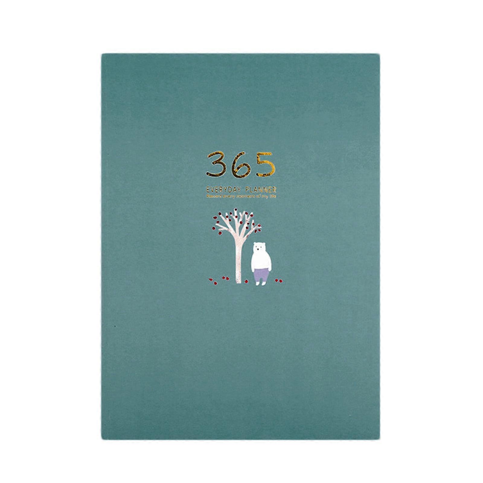 Cailmei 2021 Diary Notebook Schedule Book Agenda List Book 365 Days Planner Notebook Blue