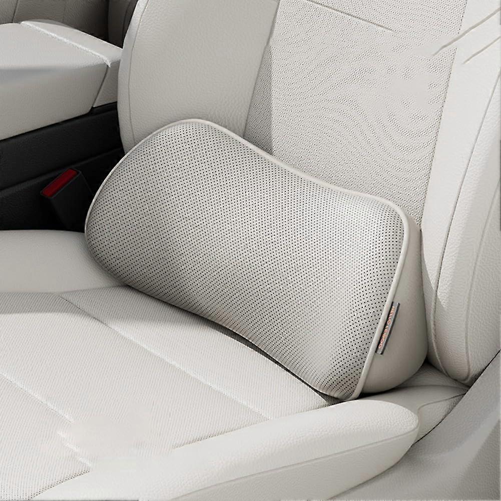 Car Lumbar Support Pillow with Adjustable Straps and NonSlip Backing for Long Distance Driving