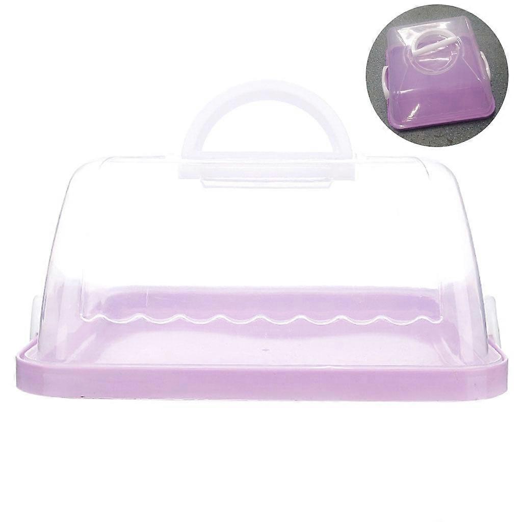 Portable Plastic Square Cake Box Cupcake Dessert Container for Case Handheld for