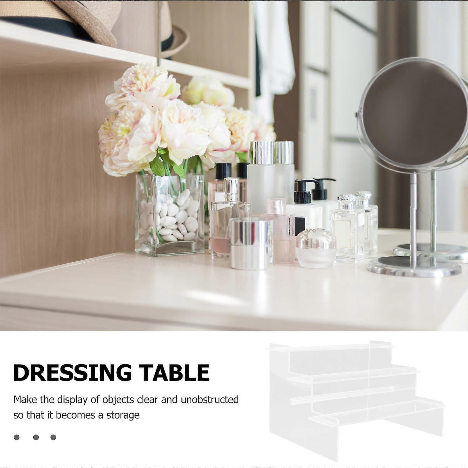 5Pcs Acrylic Display Stand Layered Riser For Product Display Transparent Multi-functional Easy Assembly