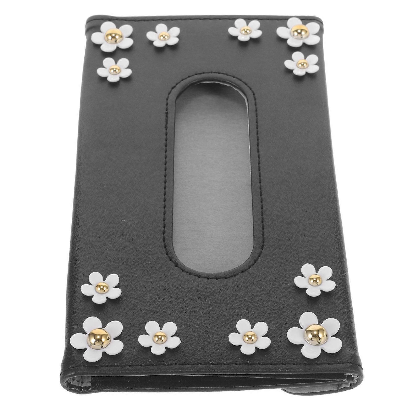 Car Tissue Holder Black for Vehicle Interior Use 3Pcs Tissue Box