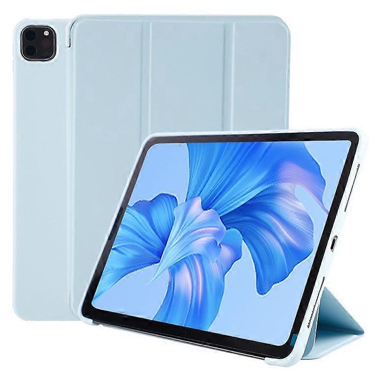 Capa elegante para iPad Air M3 de 13 polegadas (2025) em silicone branco e azul gelo.