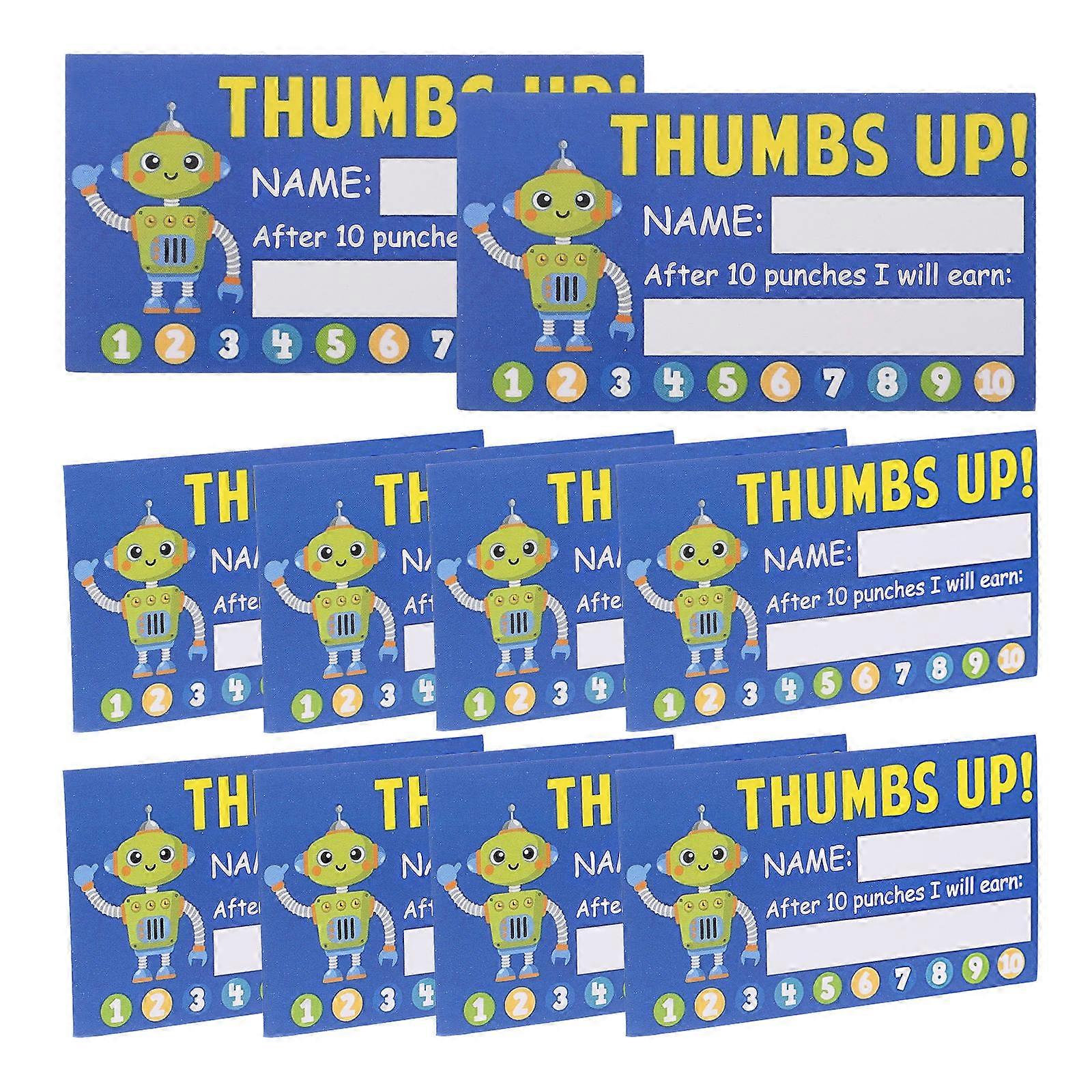 Classroom Reward Punch Cards for Students Incentive 250Pcs