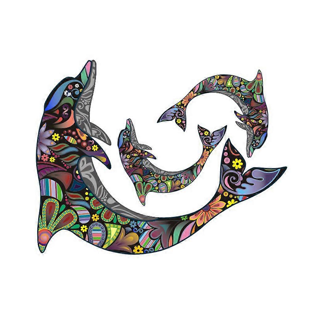 Dolphin Wall Decal Abstract Sticker for Decoration Removable Design