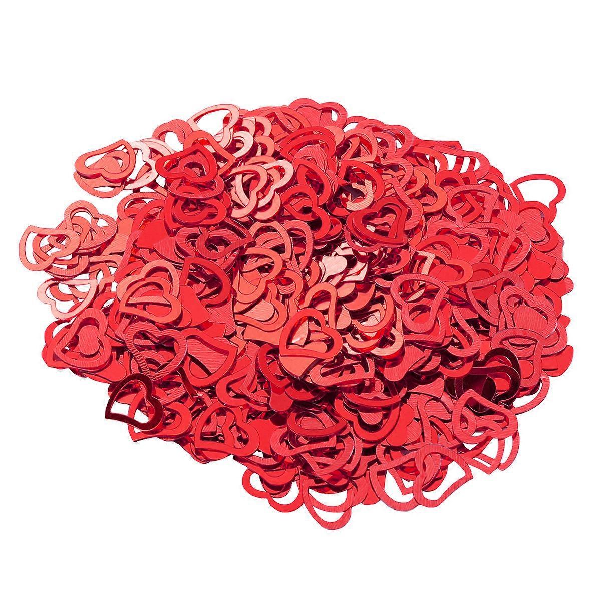 Party Sprinkle Heart Confetti For DIY Projects Red 600Pcs
