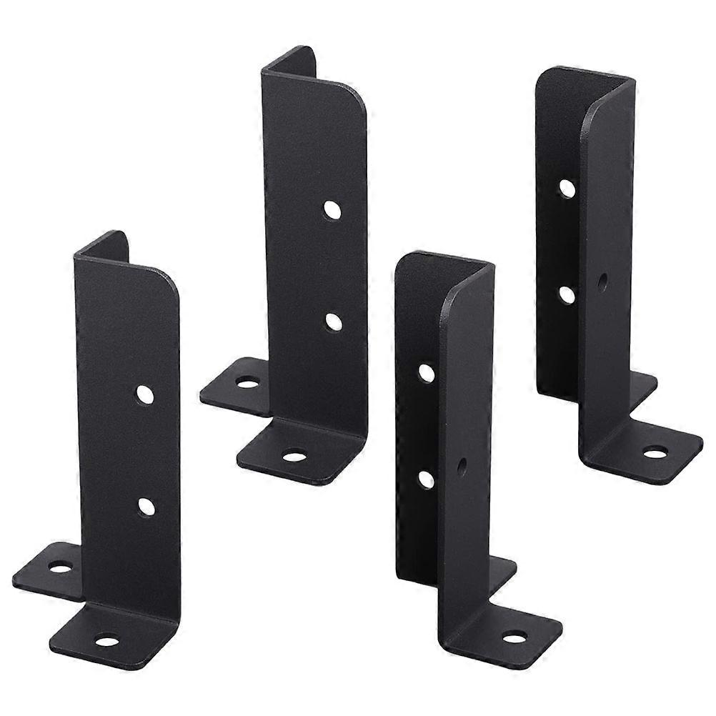 Sturdy Post Anchor Brackets 4Pcs Heavy Duty Iron Brackets Designed For Garden Deck Post Securing