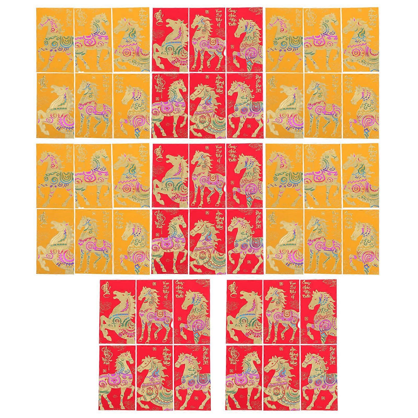 Vietnamese Lunar New Year Red Envelopes for Festive Use 48Pcs