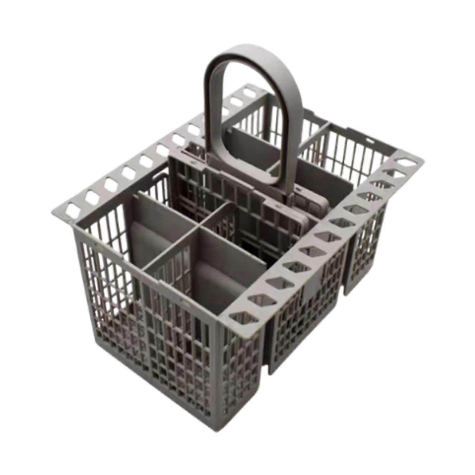 Universal Dishwasher Cutlery Basket Replacement with Drain Holes, Durable PP Silverware Holder