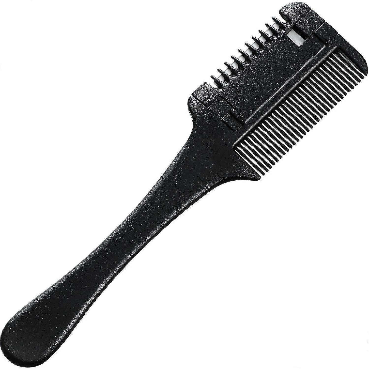 DoubleSided Razor Comb for Precise Hair Thinning with Replaceable Blade for Home and Salon Use