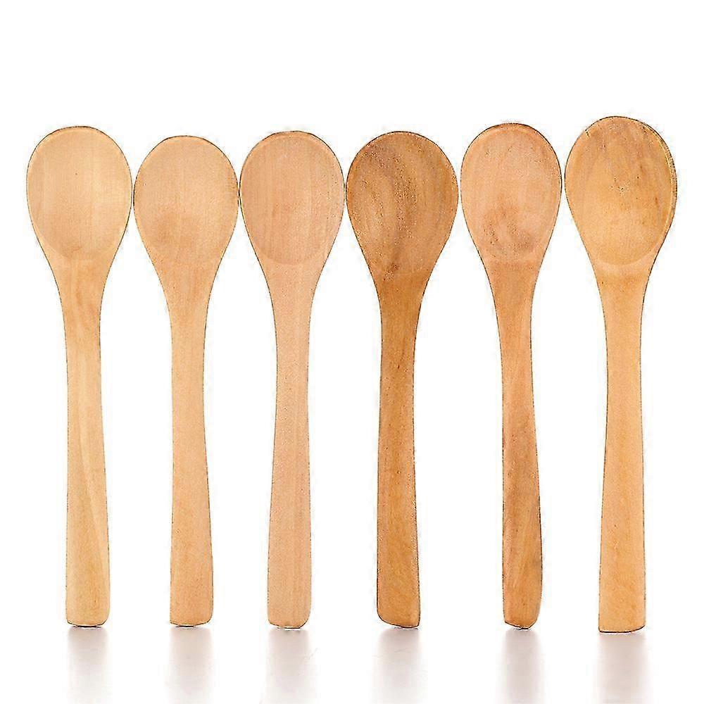 6 Mini Wooden Spoons for Kitchen or Jar Use