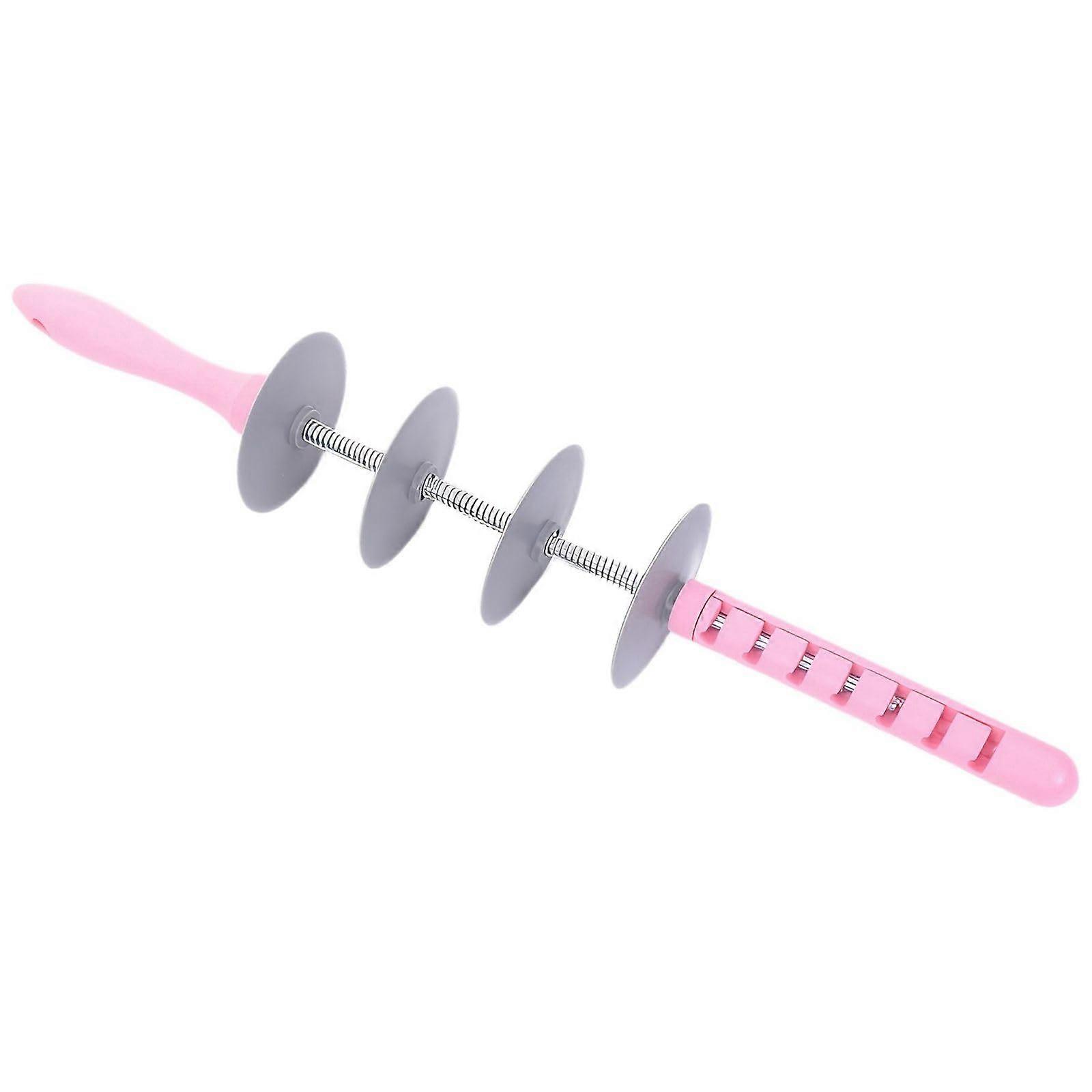 Adjustable Croissant Cutter with Telescopic Pastry Rolling Pin for Precision Flaky Dough Baking 37cm