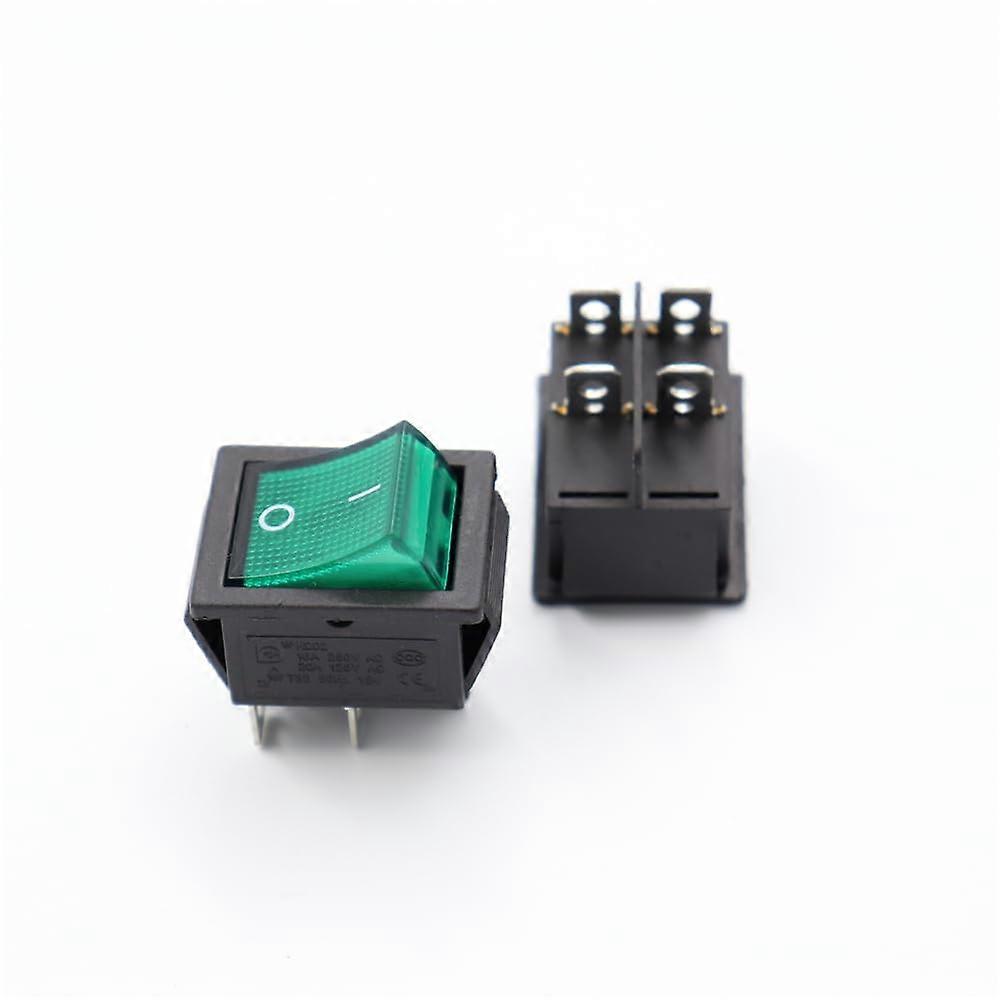 220V KCD4 Boat Rocker Switch with Green Power Indicator Light for Easy OnOff Control