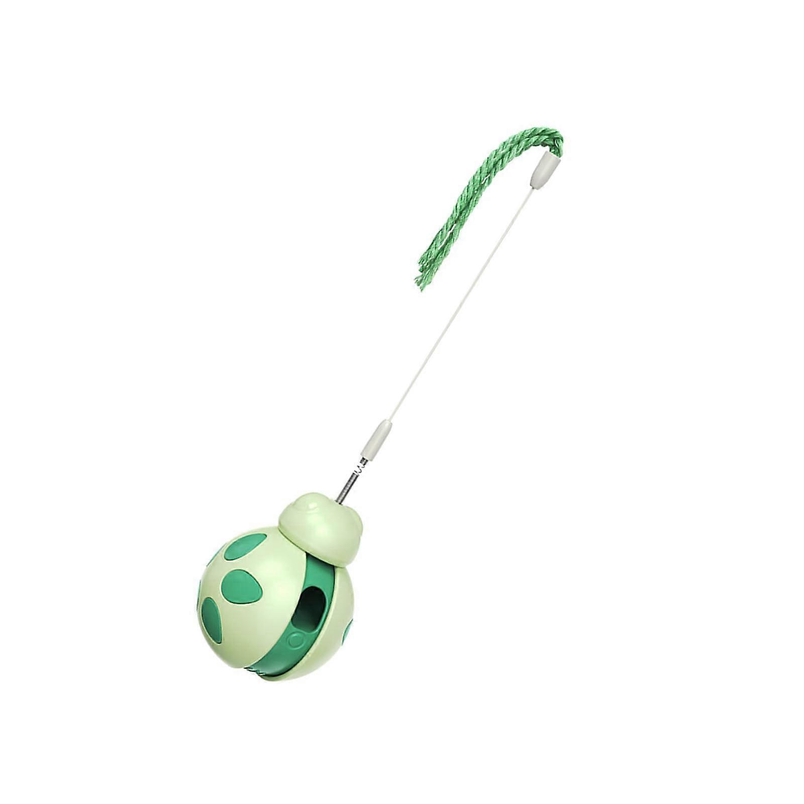 Interactive Cat Toy Slow Feeder with Teasing Tail  Dispenser for Exercise and Healthy Eating