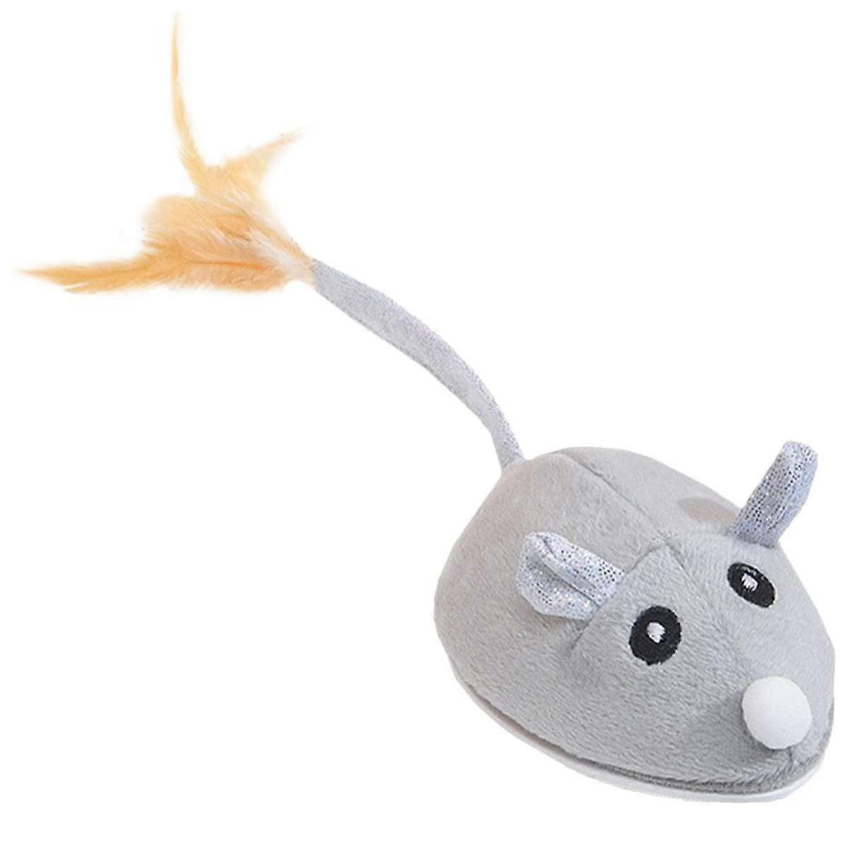 USB Rechargeable Interactive Cat Toy with Motorized Realistic Mouse for Indoor Kittens