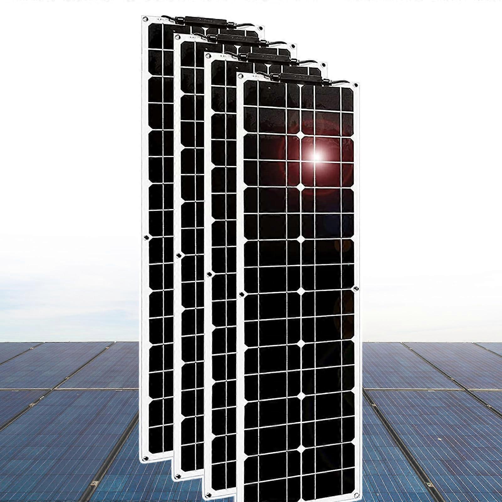 200W Flexible Solar Panel Kit for RV Boat Camping, Efficiency Weatherproof ETFE Bendable Charger with Controller