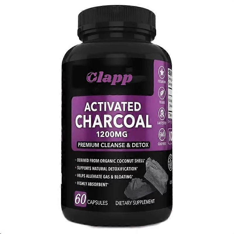 Coconut Activated Carbon Capsules | Detox Cleanse, Bloating, 60 Counts