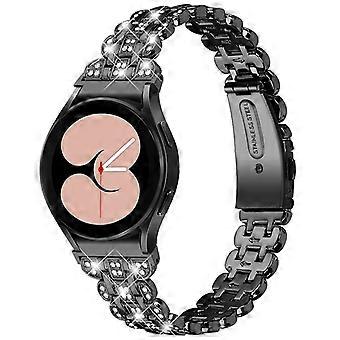 For Samsung Galaxy Watch4 Active 40mm/44mm/Watch4 Classic 42mm/46mm Stainless Steel Rhinestone Decor